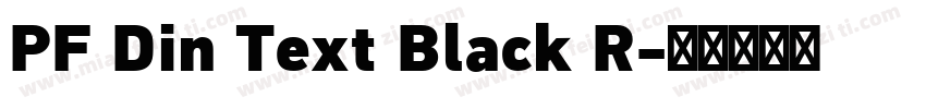 PF Din Text Black R字体转换